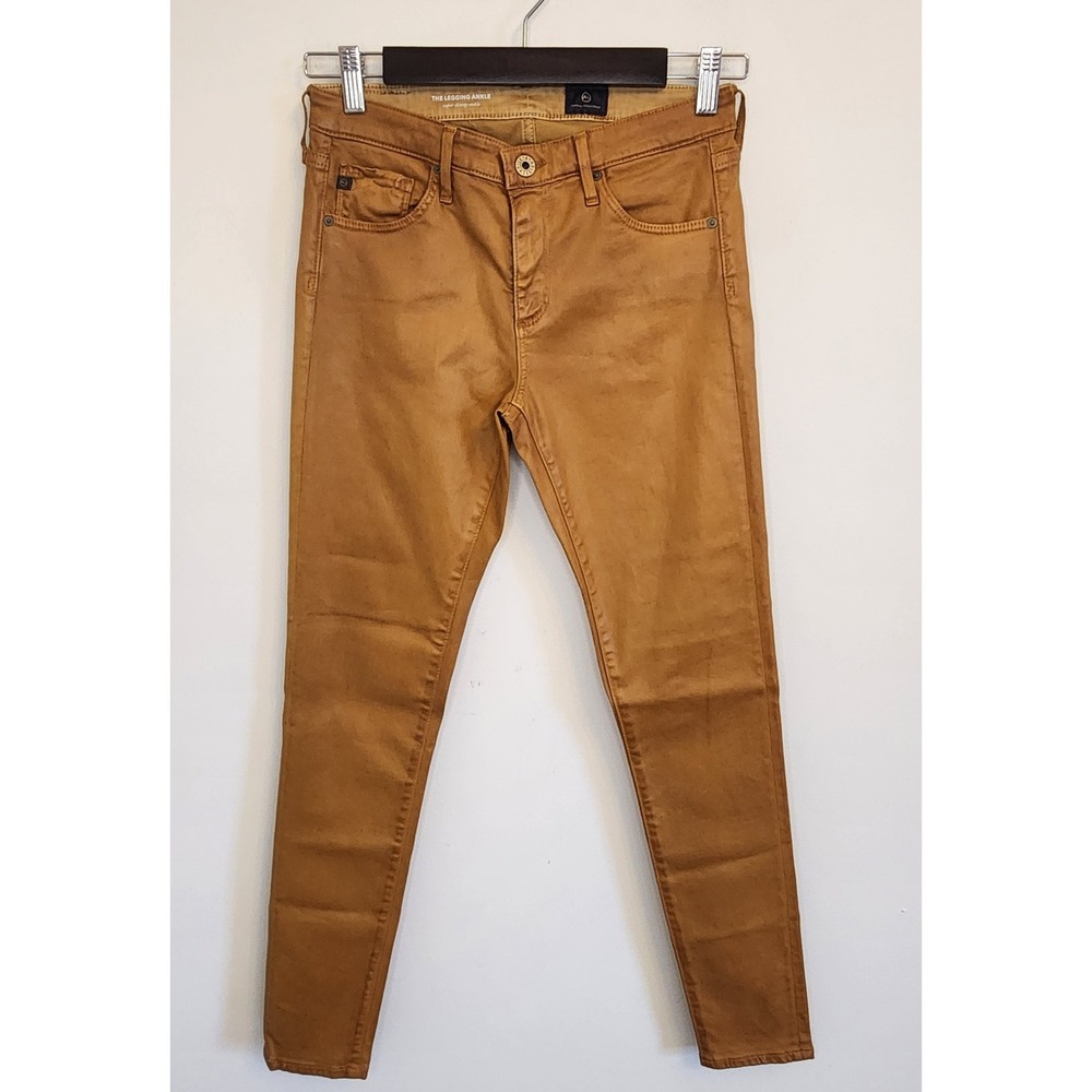 AG Adriano Goldshmied Legging Ankle‎ Jeans Super Skinny Womens 27X28 Golden NEW